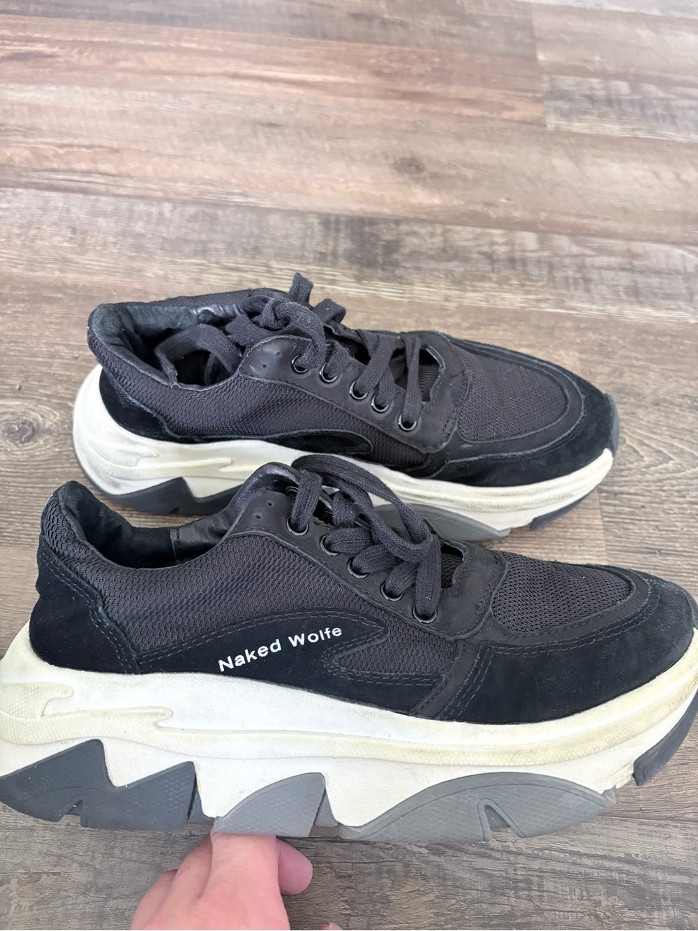 Naked Wolfe Waves Chunk Black Sneakers 37/7